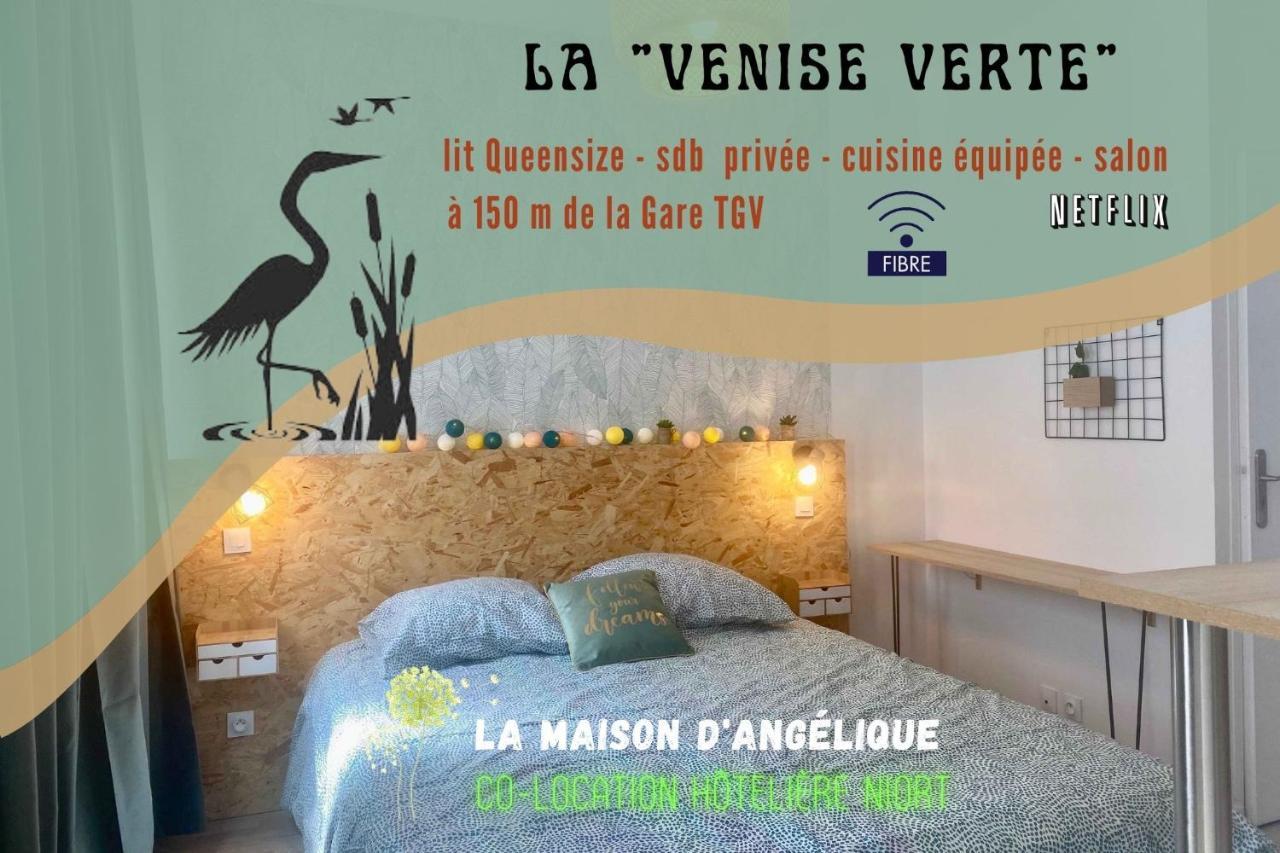 La Maison D'Angelique - Colocation Hoteliere A 150M Gare Tgv- Grande Cuisine Equipee & Salon - Fibre - Netflix Niort Pokój zdjęcie